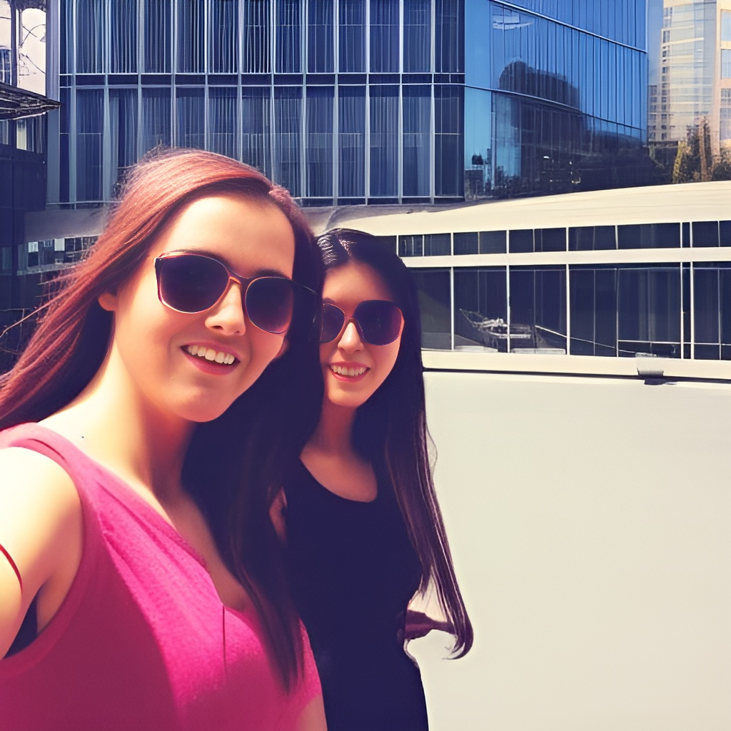 selfie in front of google building